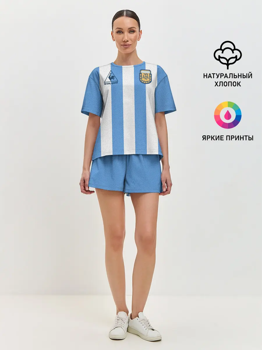 Женская пижама с шортами / Джерси Марадоны с автографом