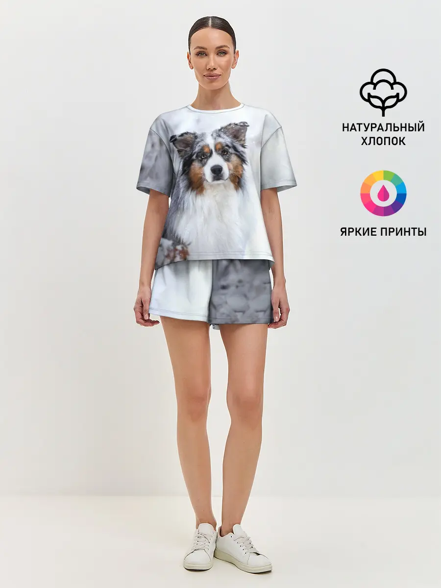 Женская пижама с шортами / Австралийская овчарка