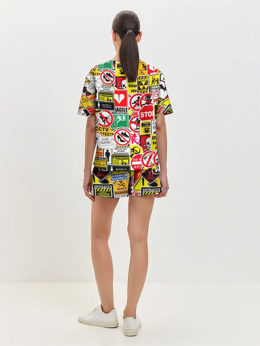 Женская пижама с шортами / Запрещающие знаки