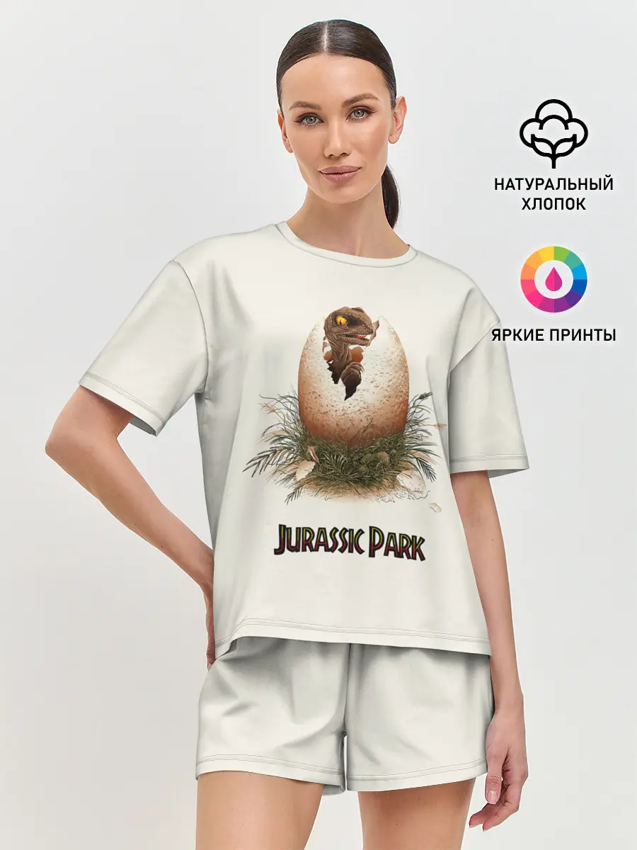 Женская пижама с шортами / Парк Юрского периода