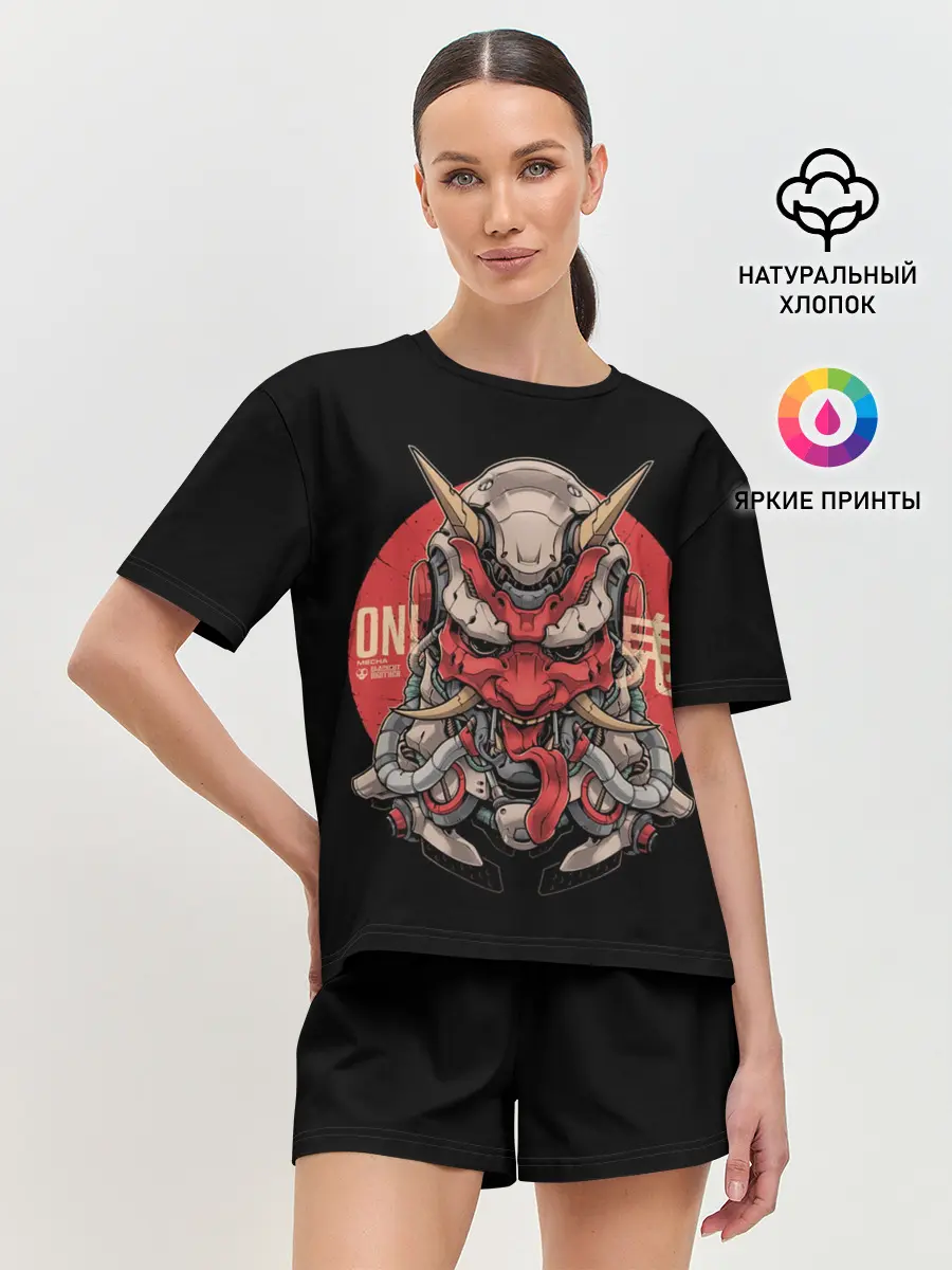 Женская пижама с шортами / Cyber Oni Samurai