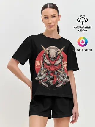 Женская пижама с шортами / Cyber Oni Samurai