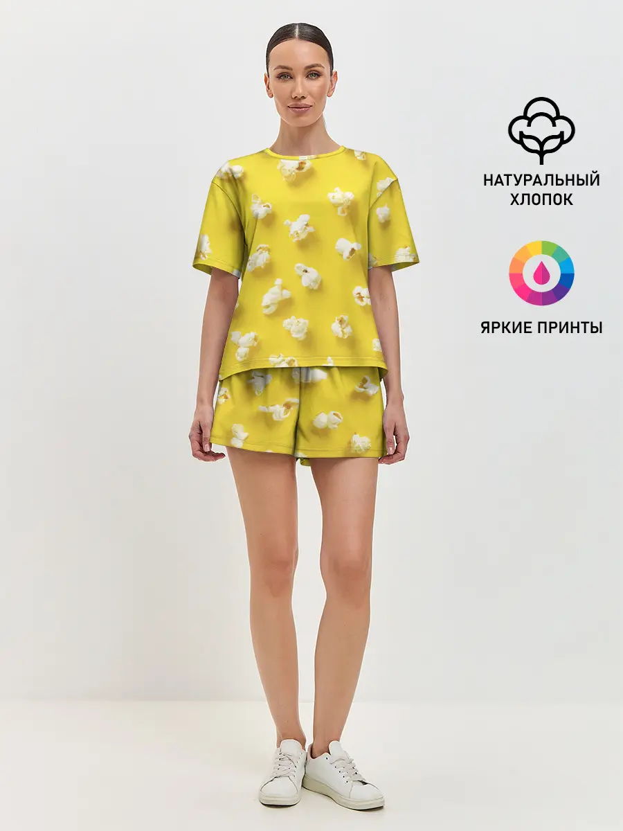 Женская пижама с шортами / Попкорн