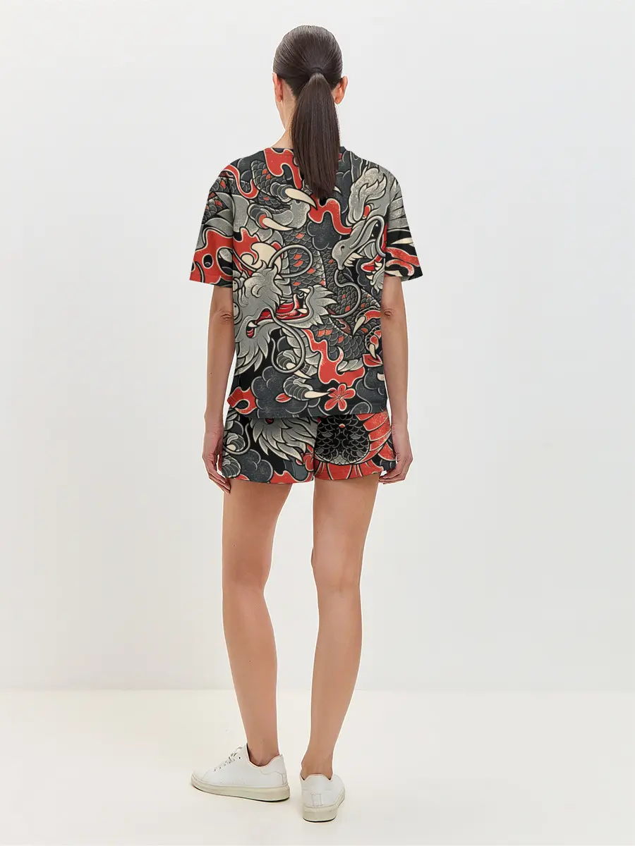 Женская пижама с шортами / Самурай