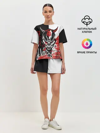 Женская пижама с шортами / Самурай Samurai