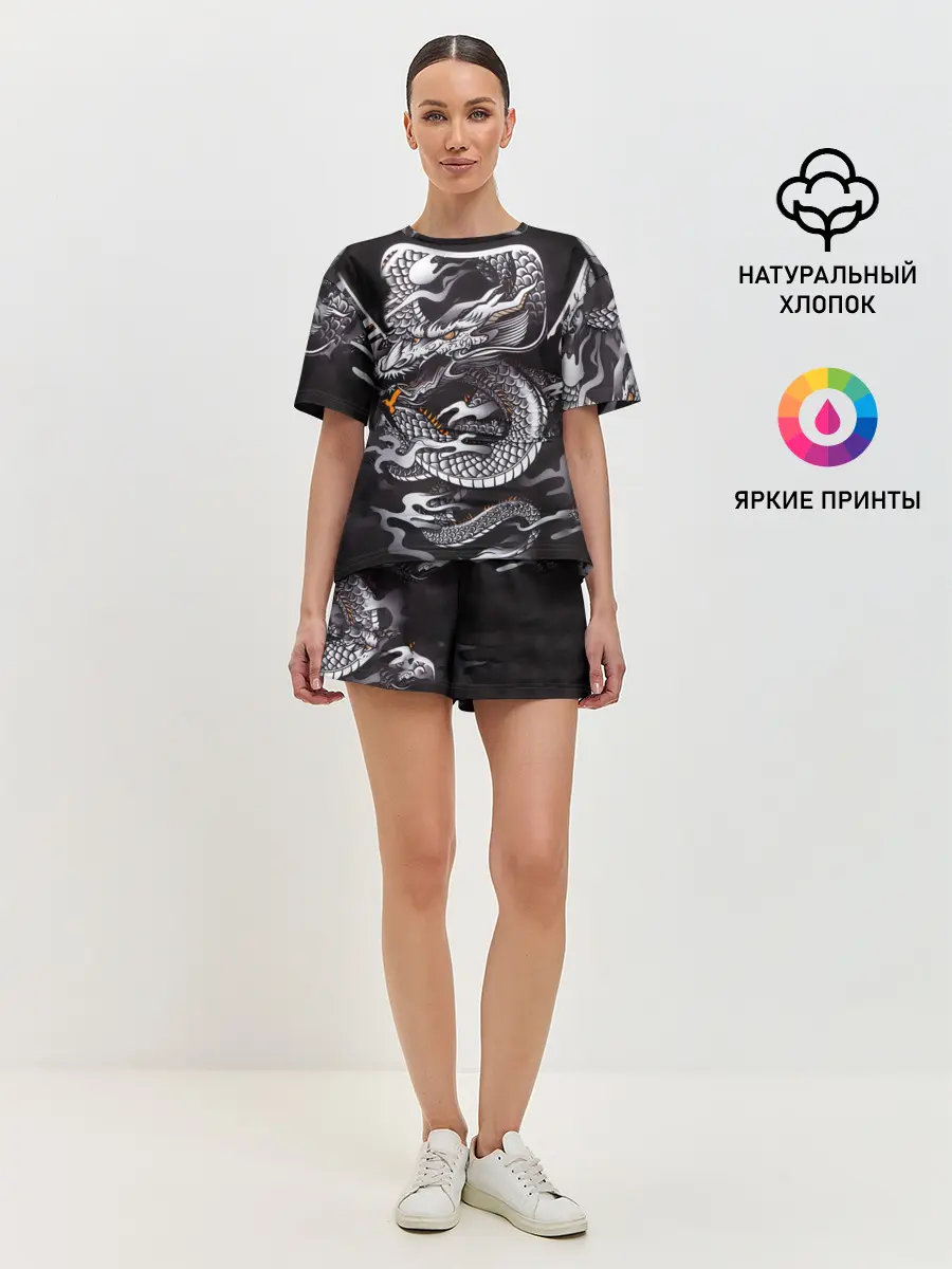 Женская пижама с шортами / Самурай