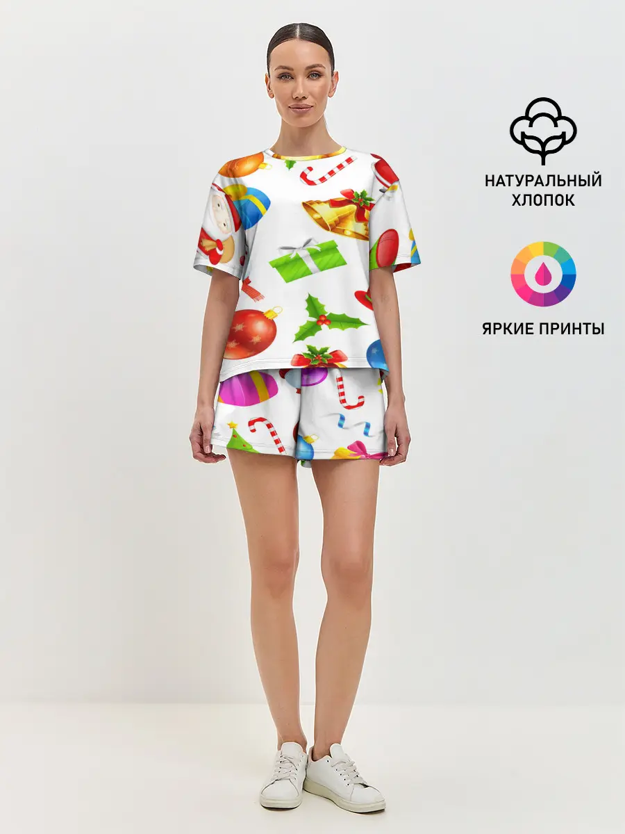 Женская пижама с шортами / Новый год!