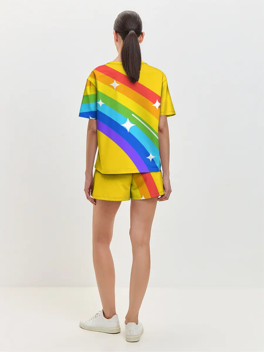 Женская пижама с шортами / AMONG US - Радужный