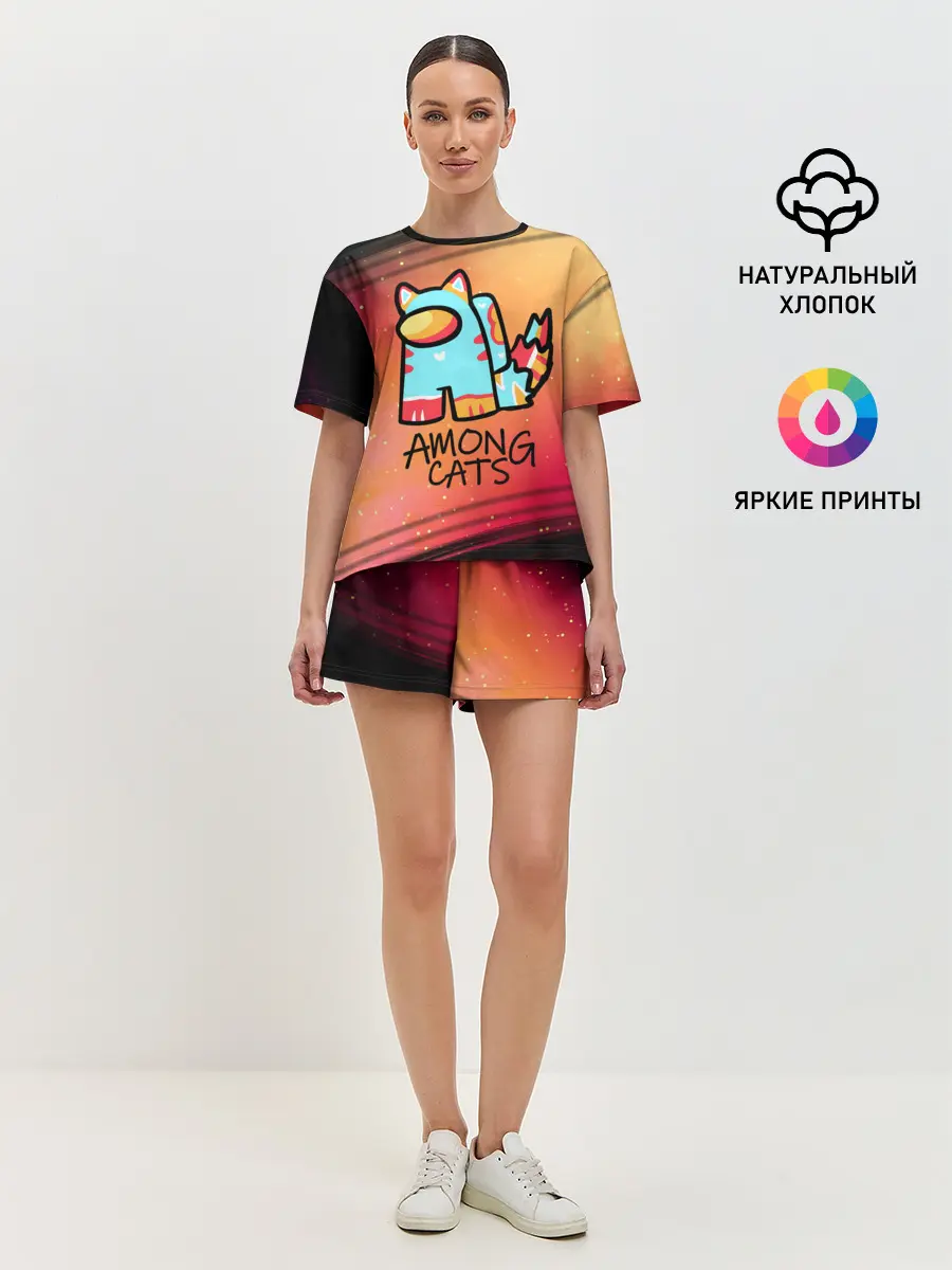 Женская пижама с шортами / AMONG US - КОТИК
