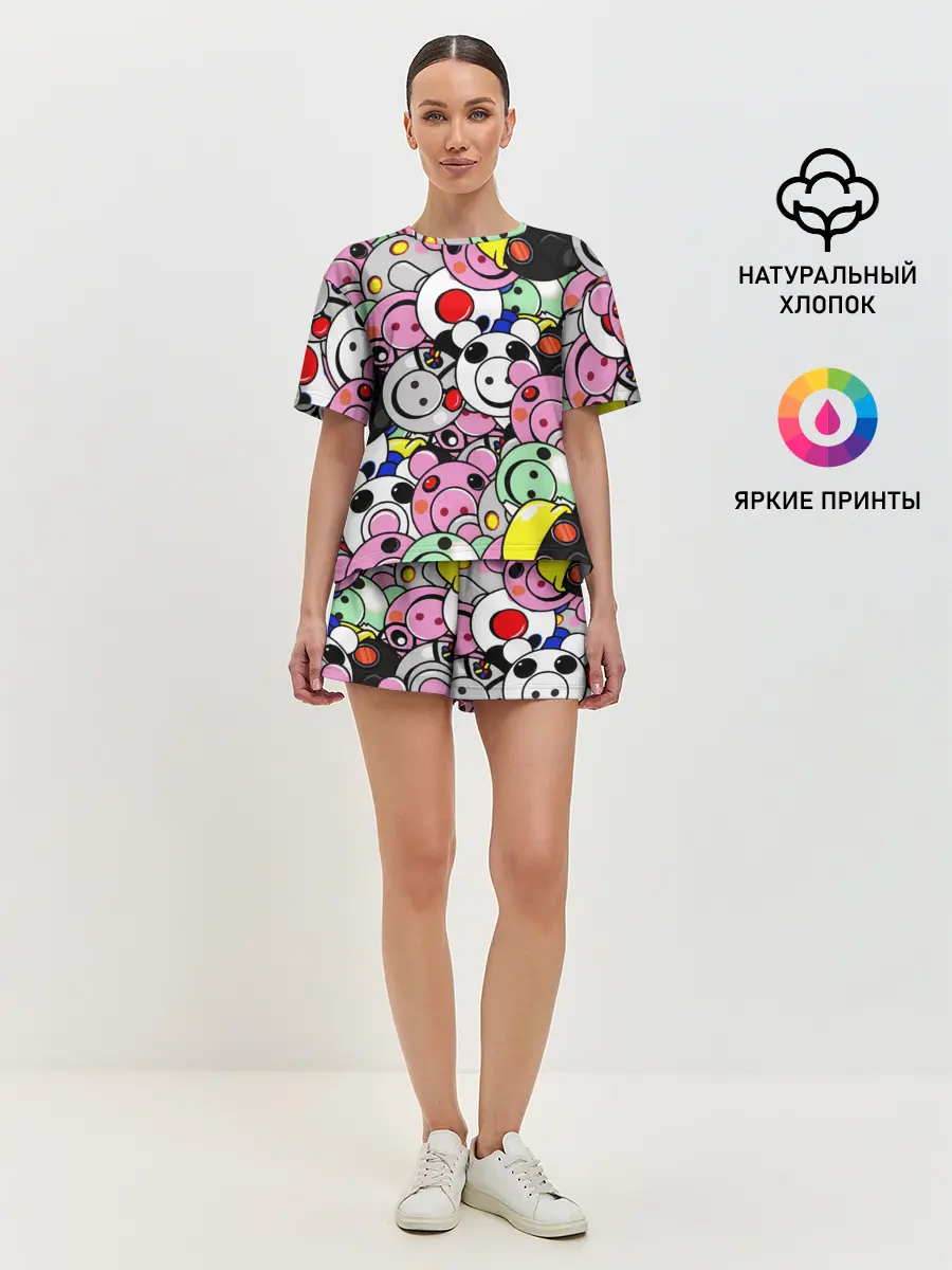 Женская пижама с шортами / ROBLOX PIGGY