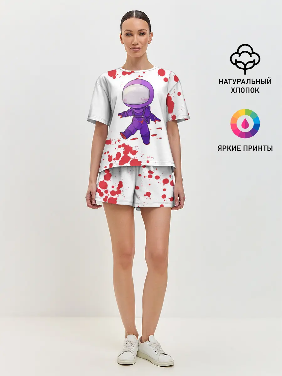 Женская пижама с шортами / AMONG US - Импостор Покушал