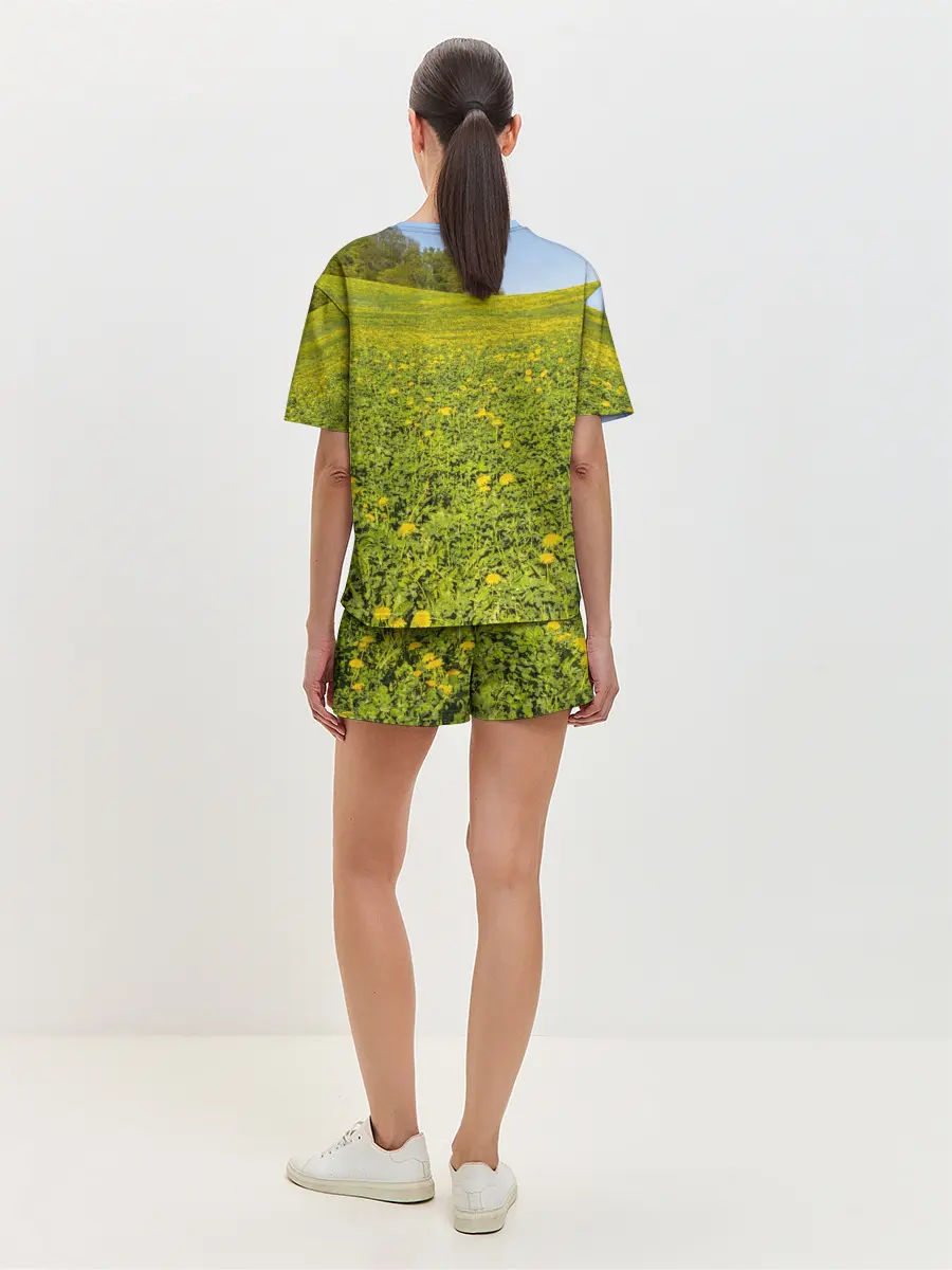 Женская пижама с шортами / Поле одуванчиков