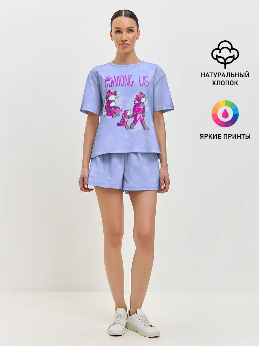 Женская пижама с шортами / Among Us