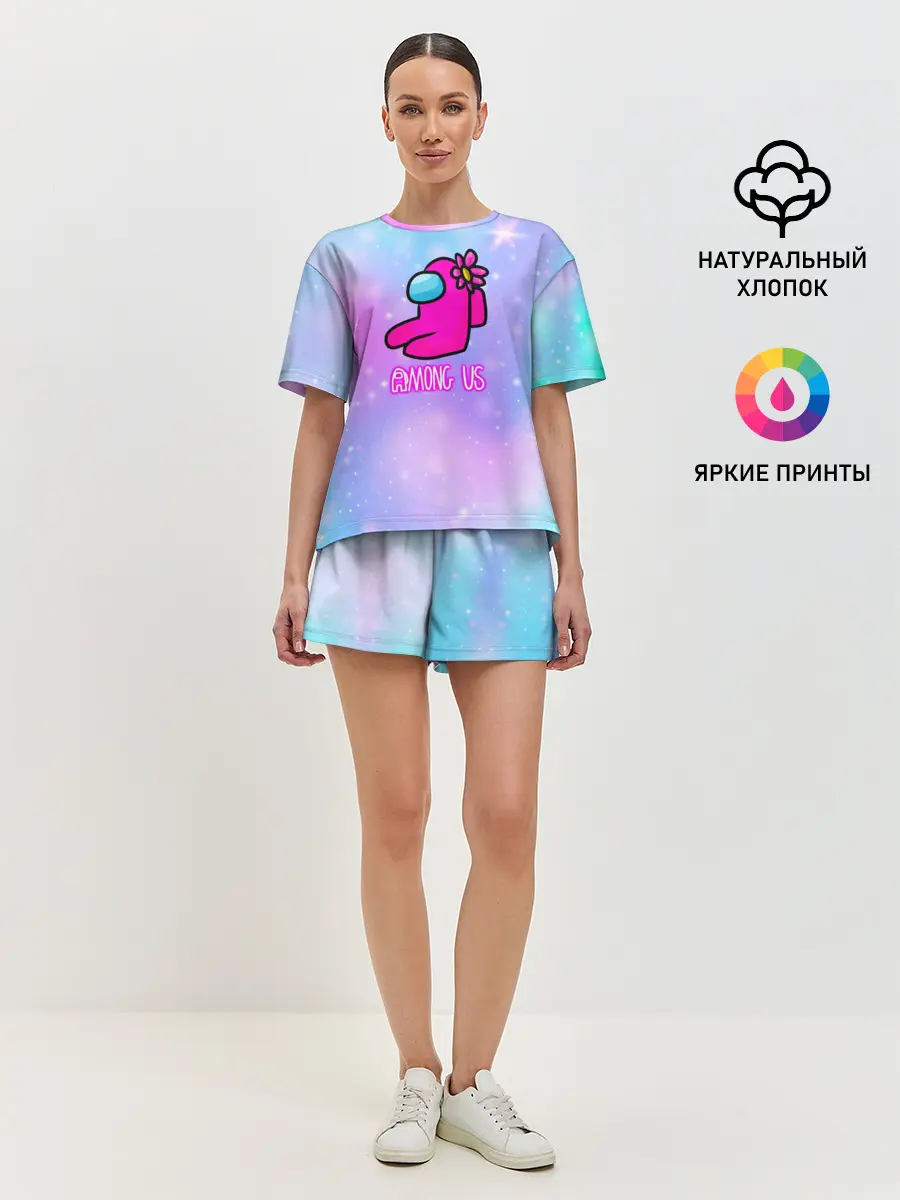 Женская пижама с шортами / Among Us
