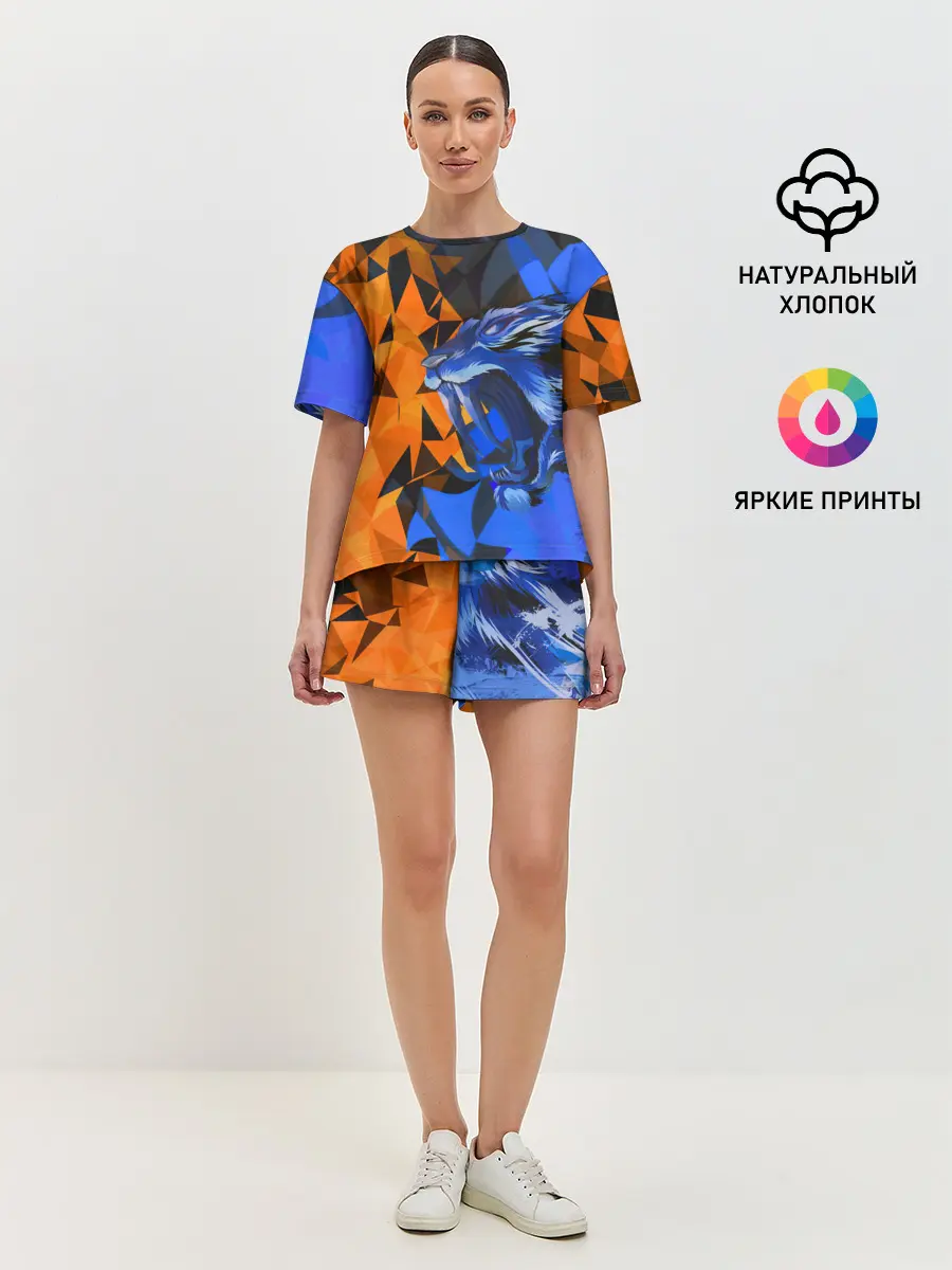 Женская пижама с шортами / Тигр