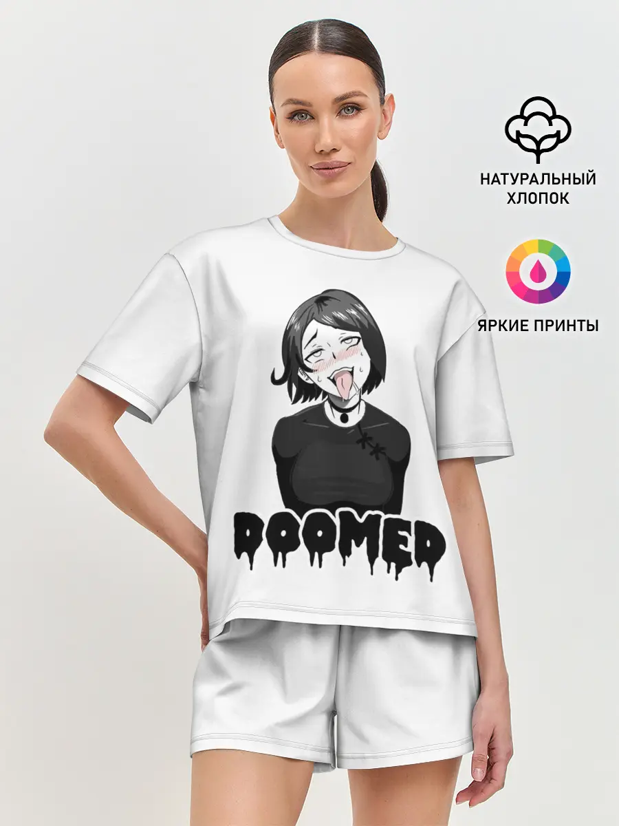 Женская пижама с шортами / Doomer girl