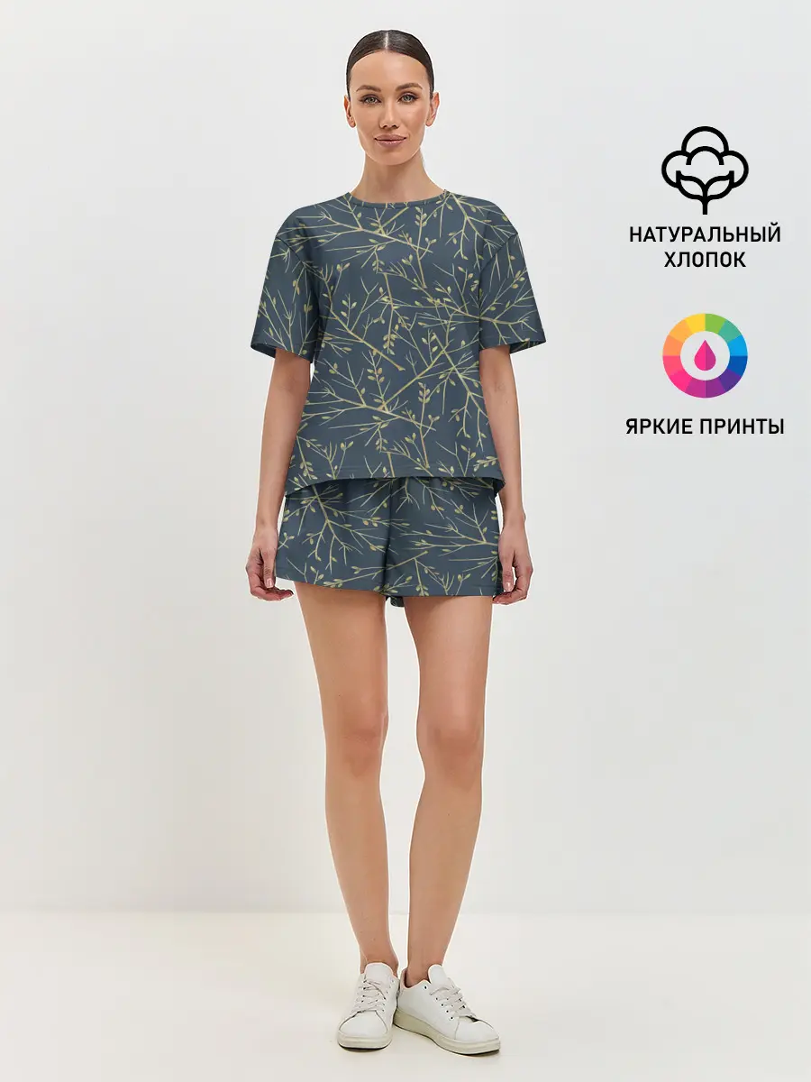 Женская пижама с шортами / Ветви