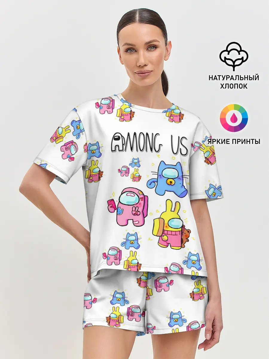 Женская пижама с шортами / Among Us