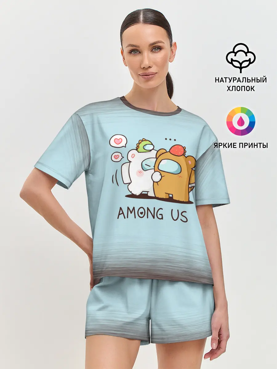 Женская пижама с шортами / AMONG US - LOVE