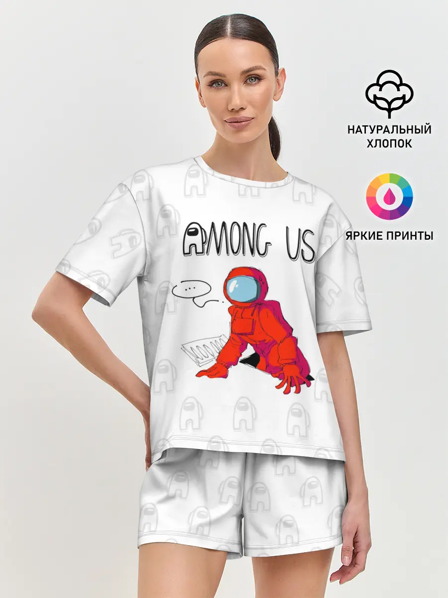 Женская пижама с шортами / Among Us