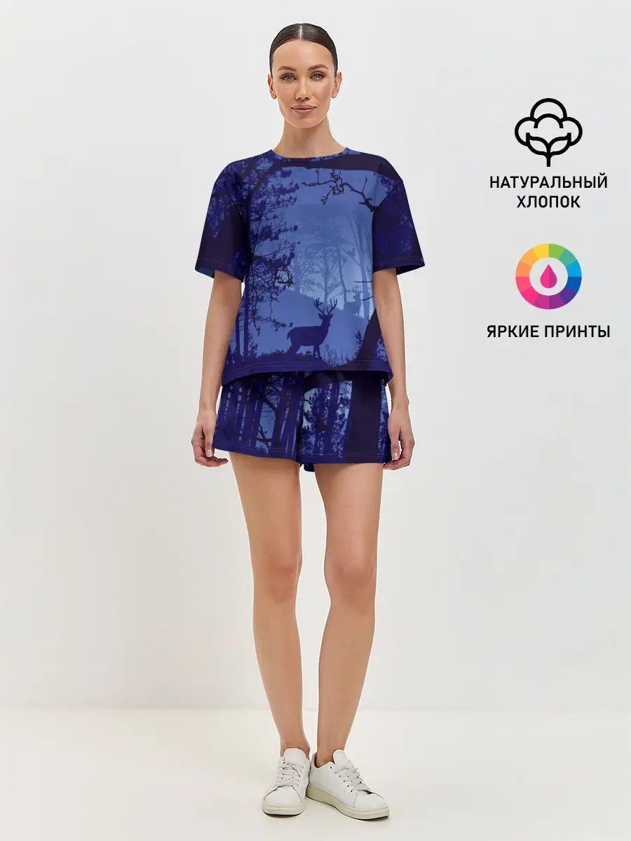 Женская пижама с шортами / ЛЕС