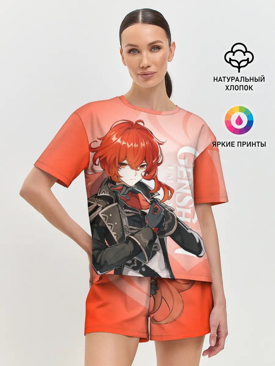 Женская пижама с шортами / GENSHIN IMPACT, ДИЛЮК