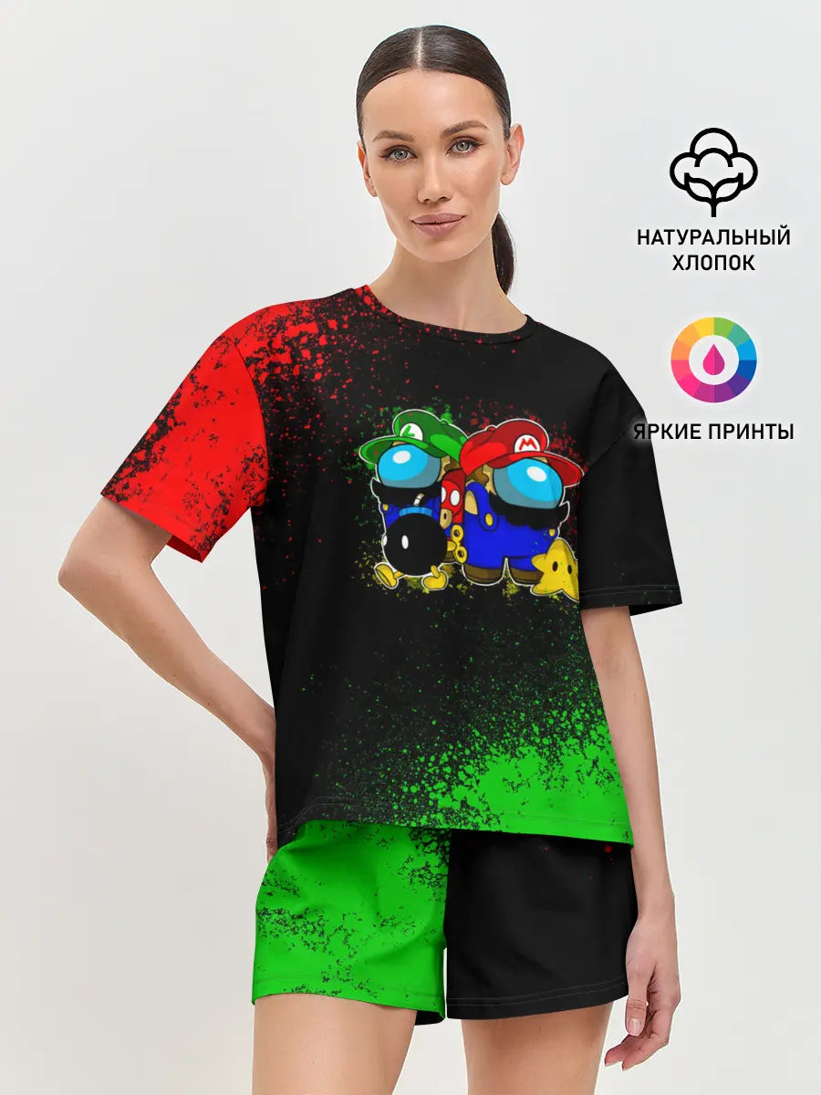 Женская пижама с шортами / Among Us