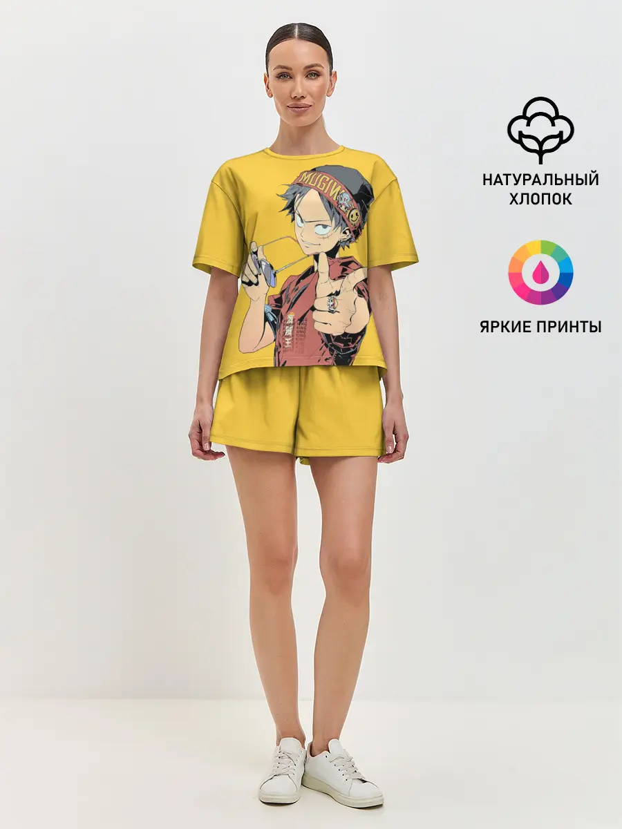 Женская пижама с шортами / One Piece Luffy Луффи