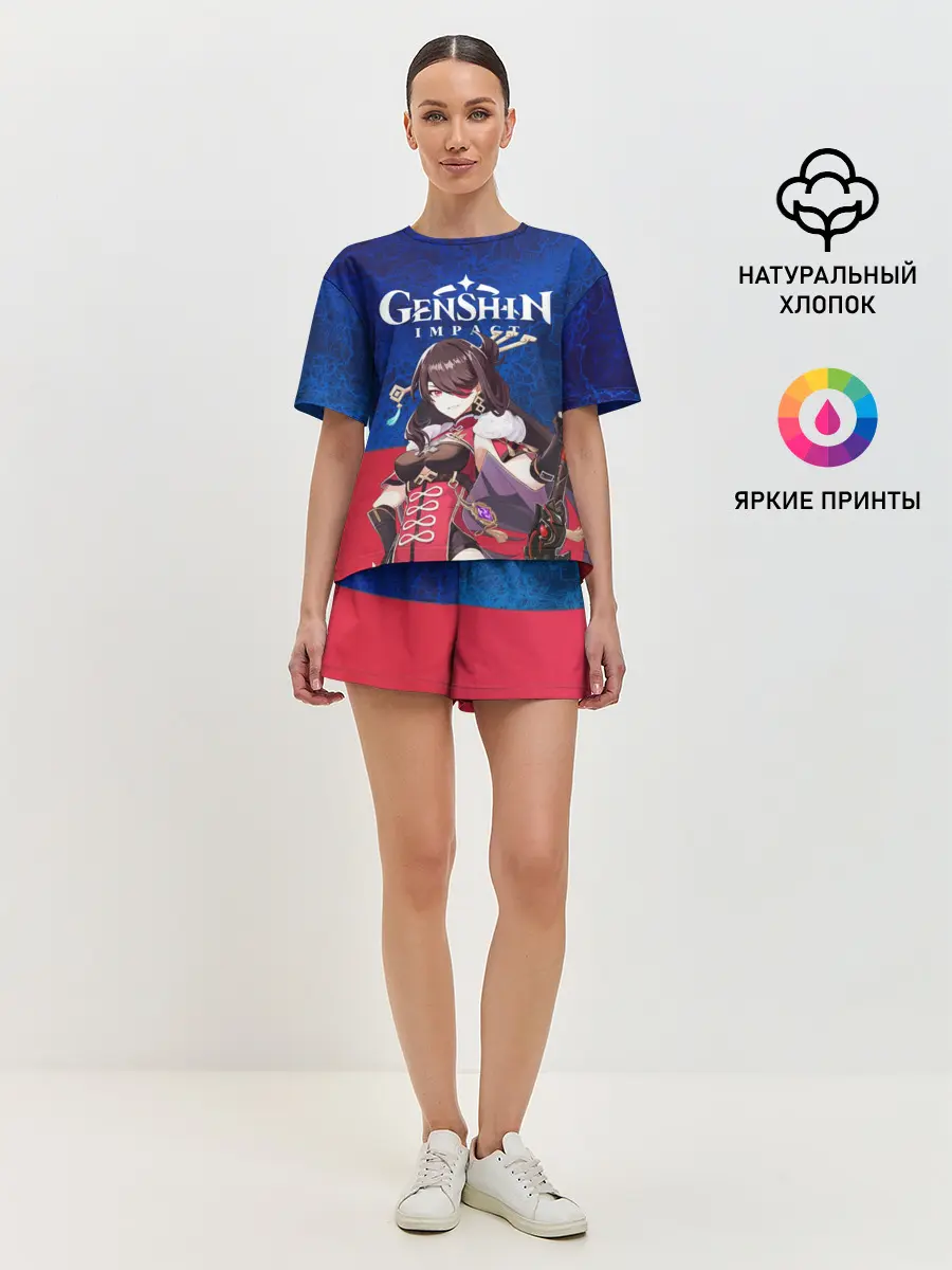 Женская пижама с шортами / Genshin Impact