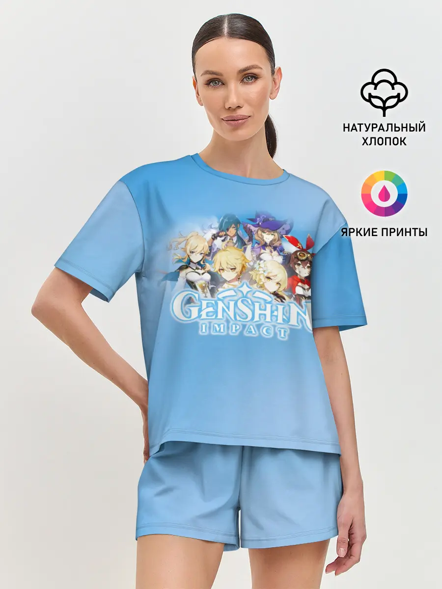 Женская пижама с шортами / Genshin Impact