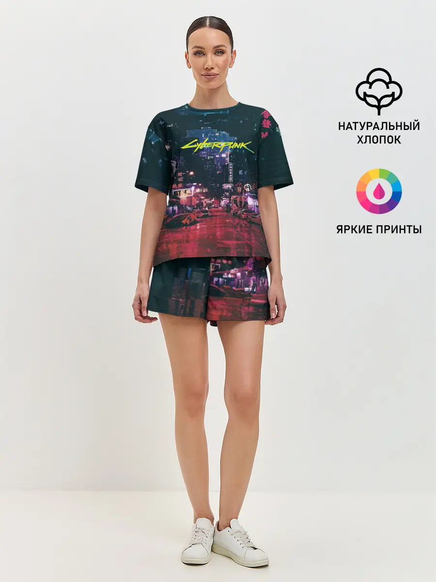 Женская пижама с шортами / Cyberpunk 2077