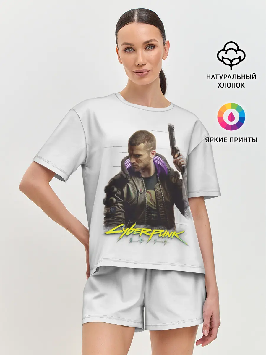 Женская пижама с шортами / Киберпанк 2077