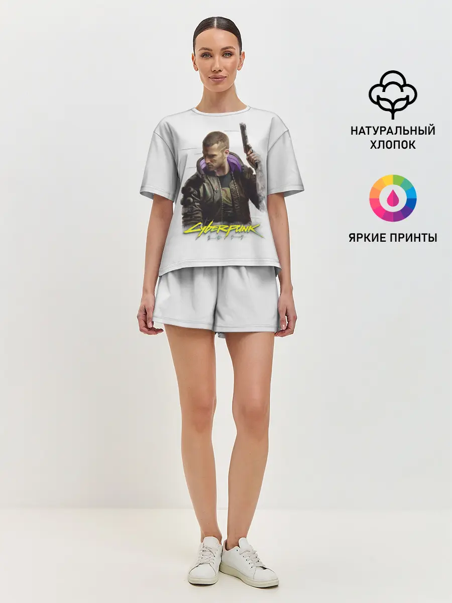 Женская пижама с шортами / Киберпанк 2077