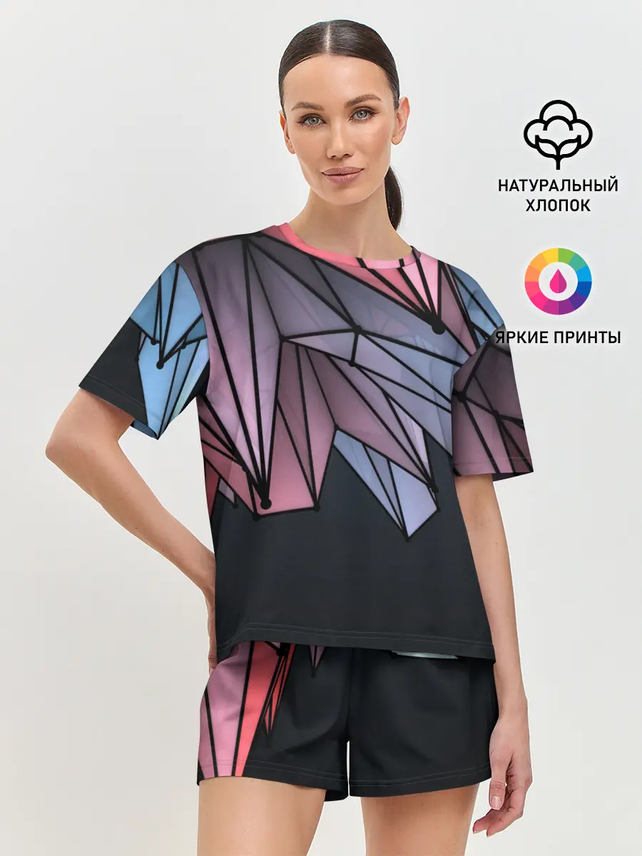 Женская пижама с шортами / ГеометриЧеский Рисунок