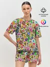 Женская пижама с шортами / Граффити монстров