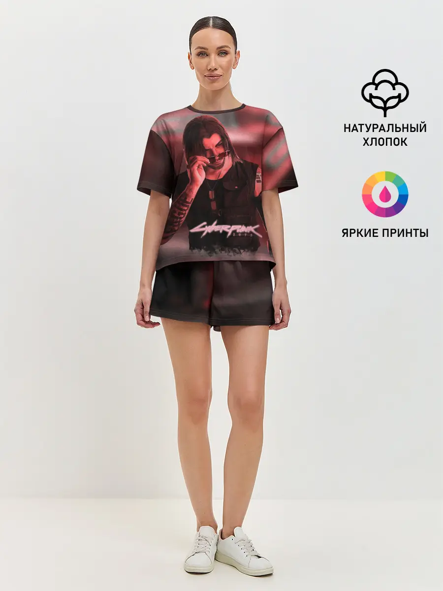 Женская пижама с шортами / Johnny Silverhand Cyberpunk
