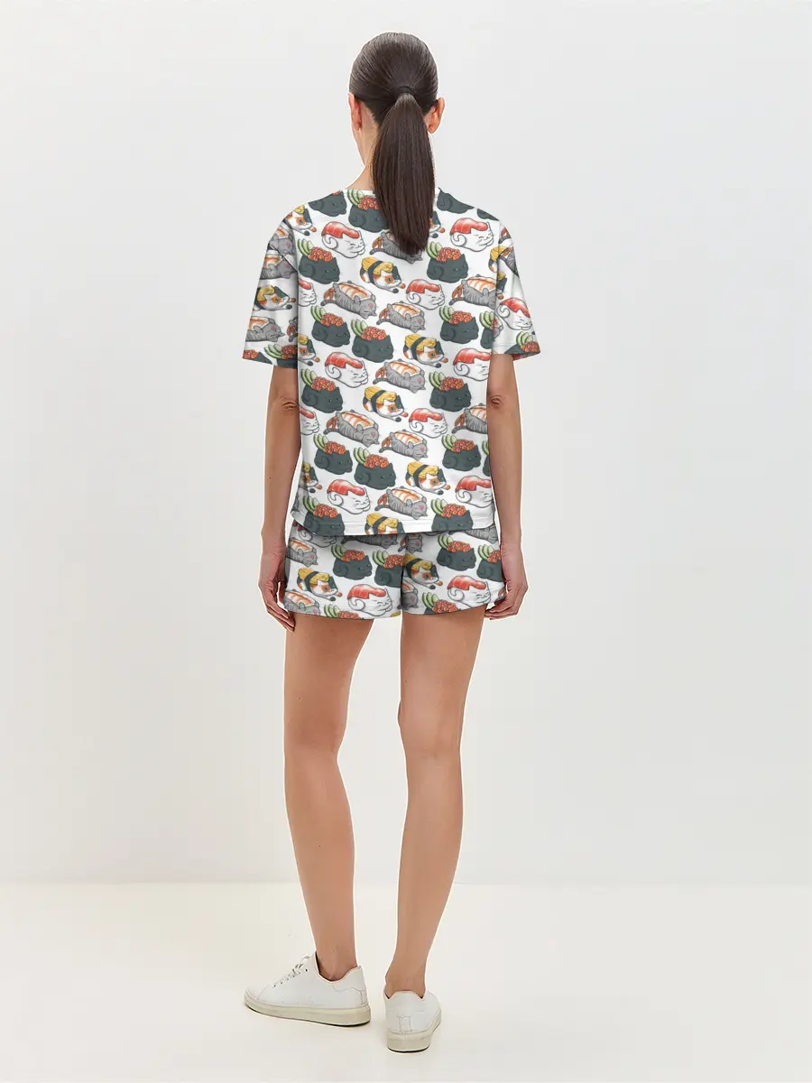 Женская пижама с шортами / Котики | Суши