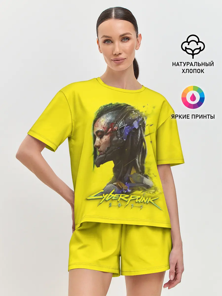 Женская пижама с шортами / Киберпанк 2077