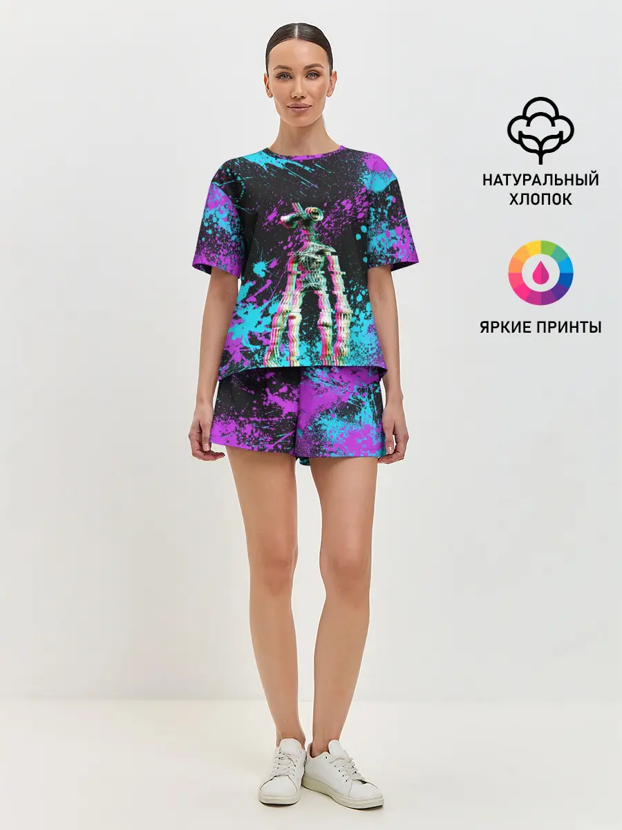 Женская пижама с шортами / Siren Head - Ultra Glitch