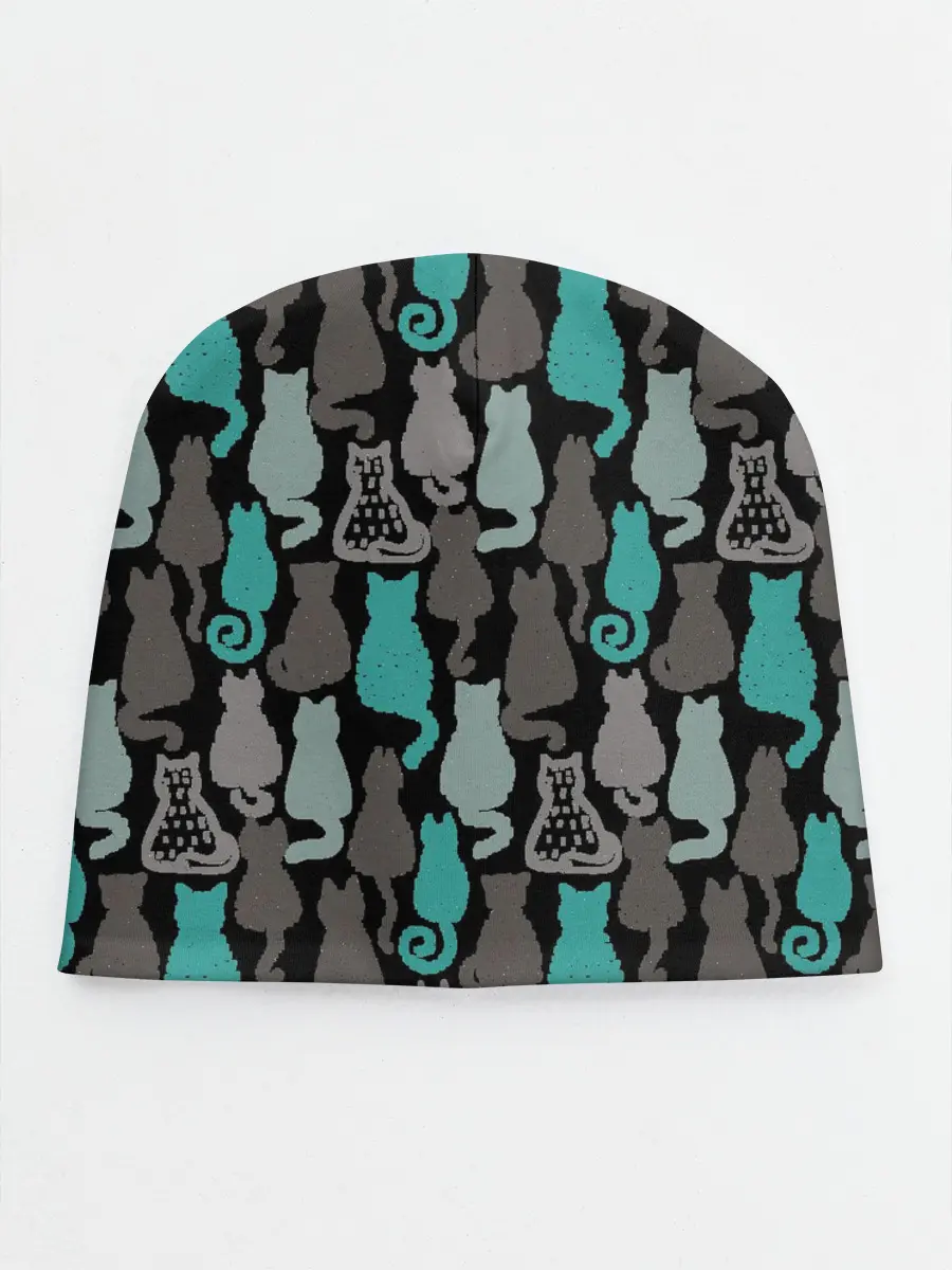 Детская шапка / Коты паттерн