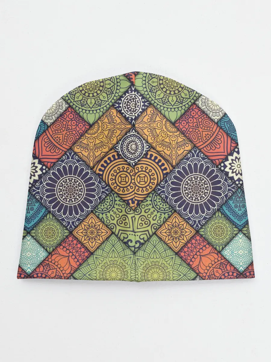 Детская шапка / Мандалы лоскутный печворк