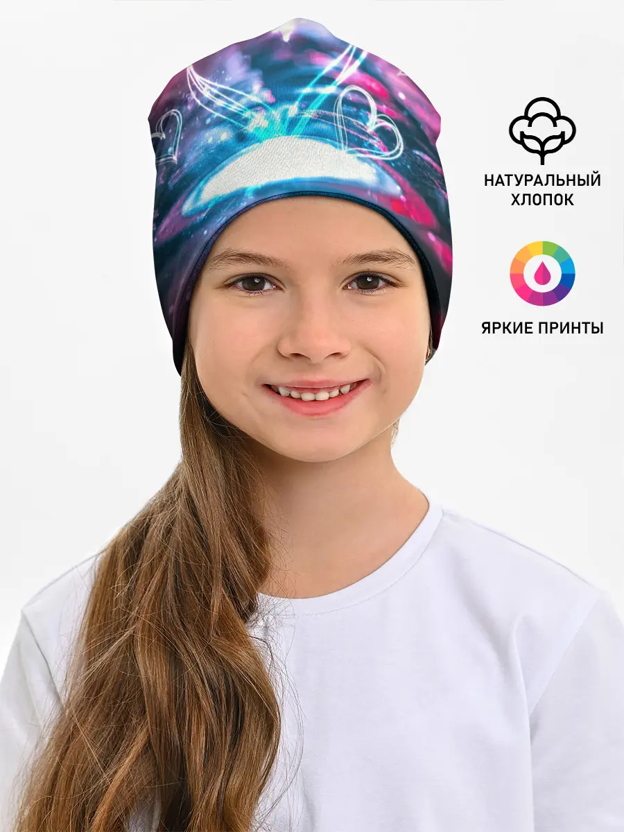 Детская шапка / Неоновое сердце