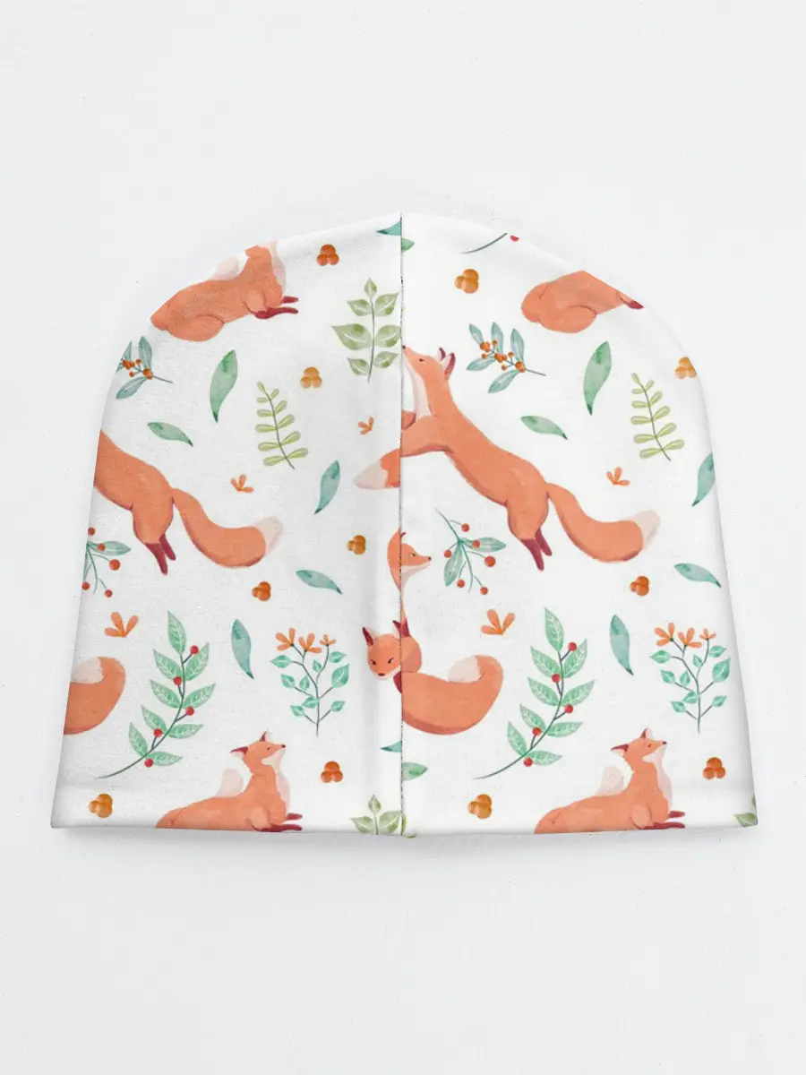 Детская шапка / Акварельные лисички
