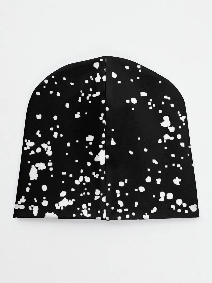 Детская шапка / Каллиграфия на чёрном фоне