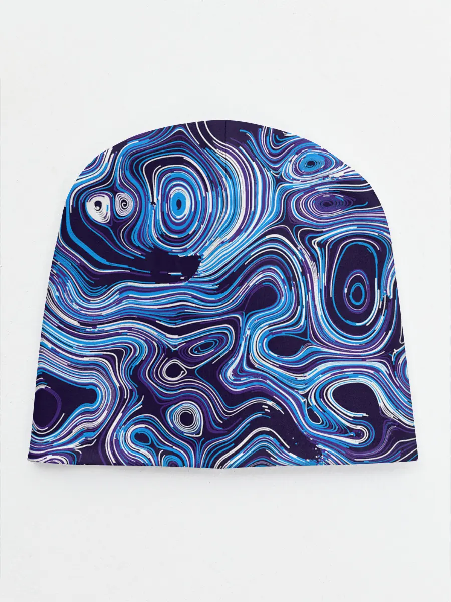 Детская шапка / Синие линии