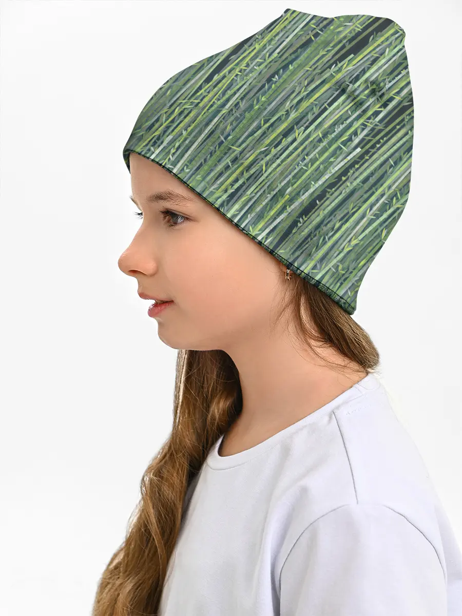 Детская шапка / Зеленый бамбук