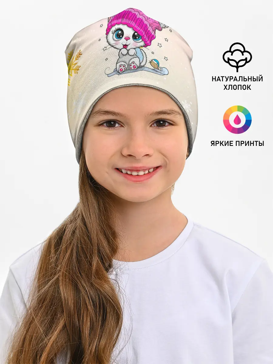 Детская шапка / Новогодний кот