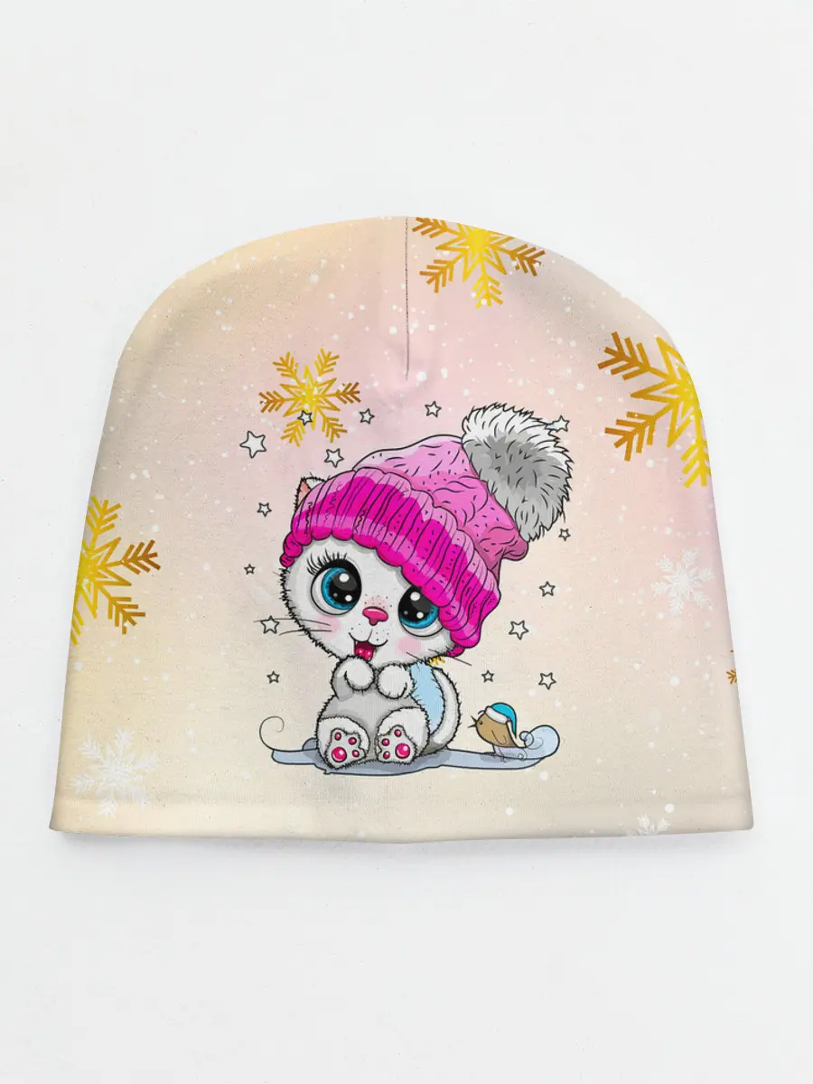 Детская шапка / Новогодний кот