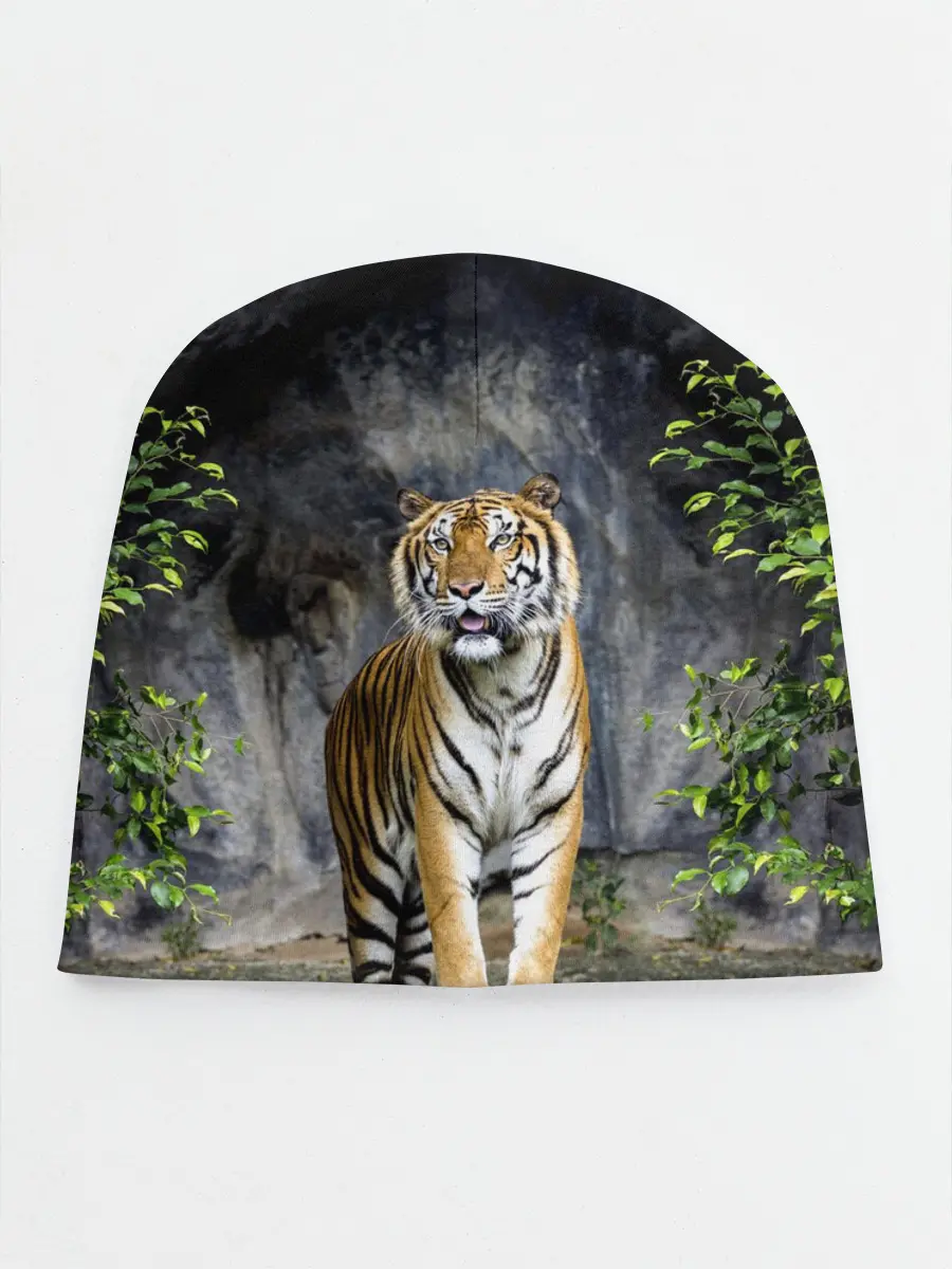 Детская шапка / ТИГР В ЛЕСУ