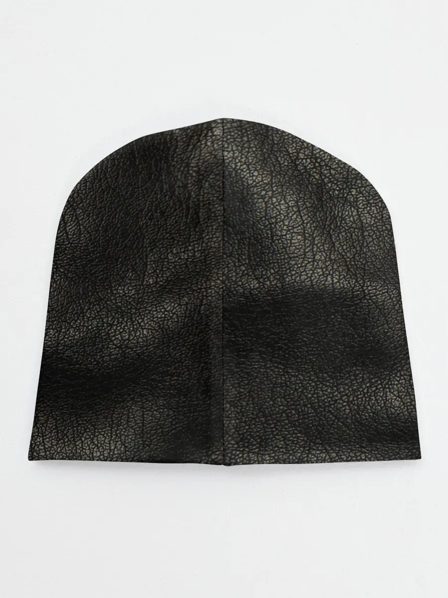 Детская шапка / Черная кожа